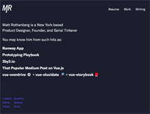 Tablet Screenshot of mattrothenberg.com